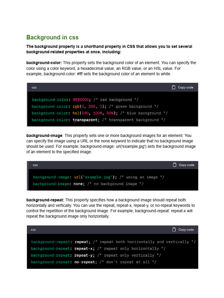 CSS Background, Border, Margin Guide | PDF | Software Engineering ...
