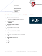 Eric Sannah Business Consulting Client Business Questionaire