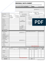 CS Form No. 212 Personal Data Sheet Revised