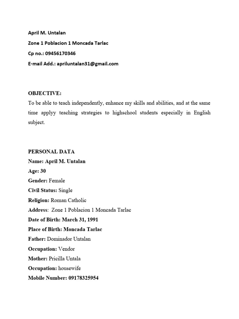 Resume Format PDF - 1716357671