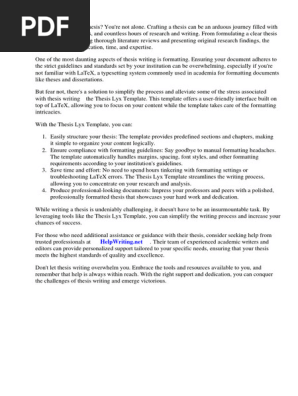Thesis Lyx Template