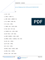 Balancing Chemical Equations Worksheet Answers 1 MS