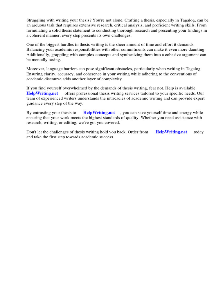 Sample NG Thesis Sa Tagalog | PDF | Career & Growth | Foreign Language ...