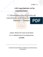 3.1 Herramientas para La Gestión Del Conocimiento en Las Áreas de Recursos Humanos y Finanzas Retroalimentacion