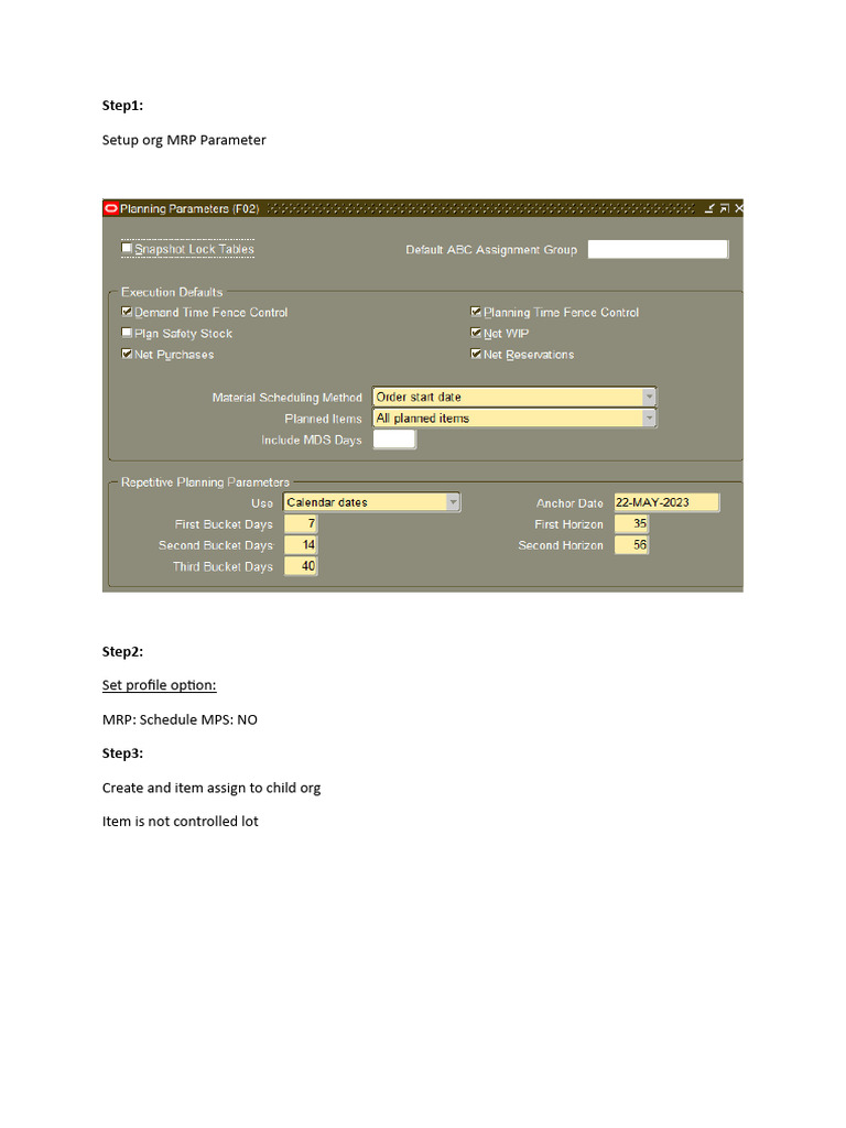 MRP Document | PDF