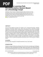 Design of A Learning Path Recommendation System Ba