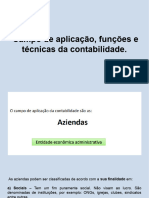 Campo de Aplicação, Funções e Técnicas Contábeis