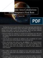 1-4.1 Water-Plane Area Calculations Using Simpsons First Rule