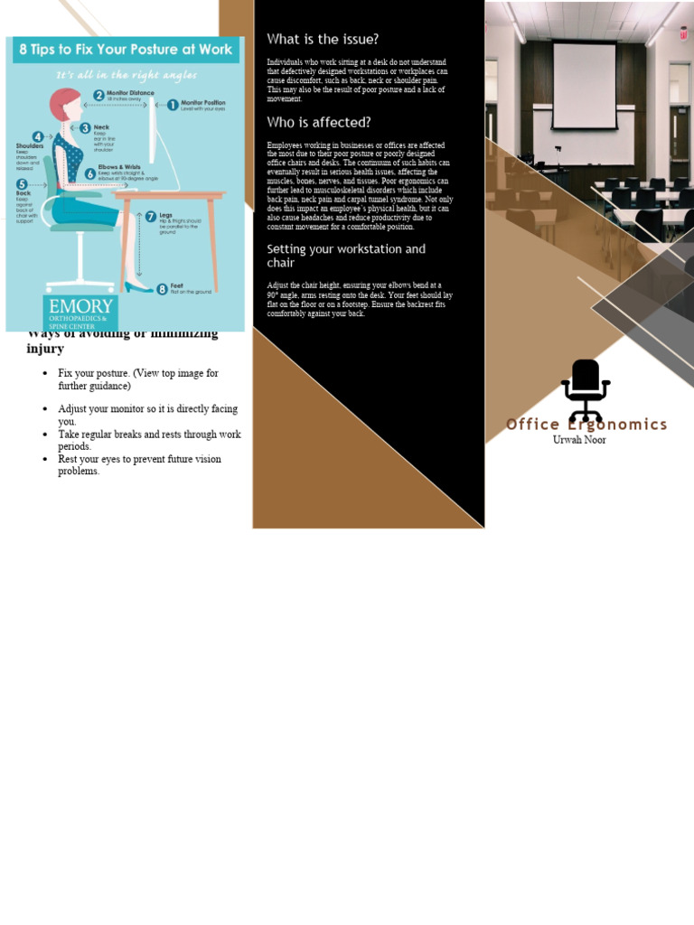 Office Ergonomics for Injury Prevention | PDF | Human Factors And ...