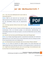 B1 - DIALOG - Wie War Der Matheunterricht