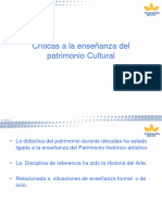 Críticas A La Enseñanza Del Patrimonio Cultural