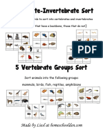 Vertebrate-Invertebrate Sort