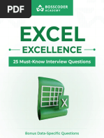 25 Must-Know Excel Interview Questions?