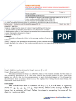 LAS 06 Mean of A Discrete Random Variable