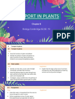 Chapter 8 Transport in Plants 8.1 & 8.2