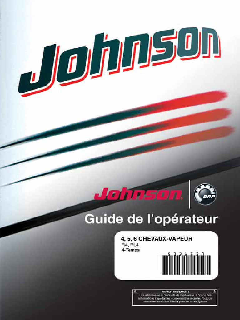 Manuel d'entretien des moteurs hors-bord Johnson Evinrude 1996, 2 à 8 bateaux OEM 507120 *** - France