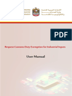 UserManual - Request Customs Duty Exemption For Industrial Inputs