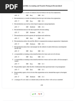 Responsibility Accounting Test Bank