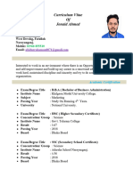 Jonaid Curriculum Vitae