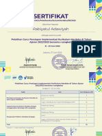 Rabiyatul Adawiyah - Pelatihan Persiapan Implementasi Kurikulum Merdeka Di Tahun Ajaran 2022 - 2023 Bersama Ruangkelas