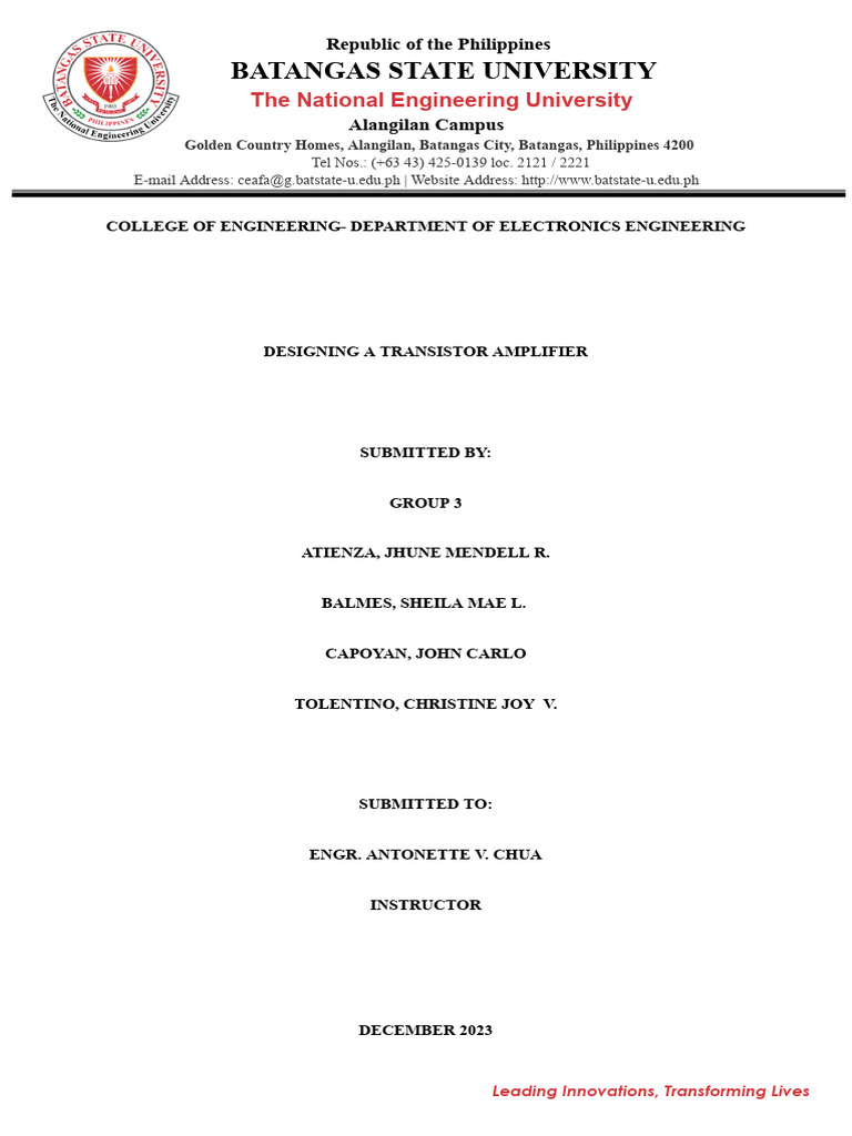 Group3 Paper Pdf Amplifier Electronics