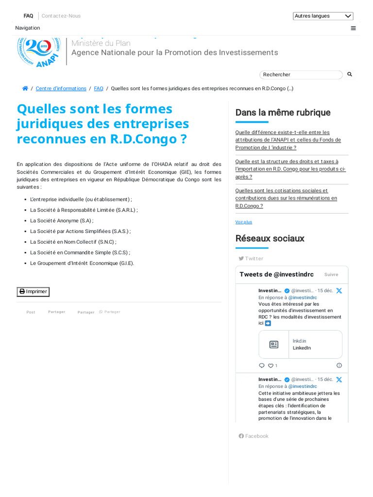 Quelles Sont Les Formes Juridiques Des Entreprises Reconnues en R.D ...