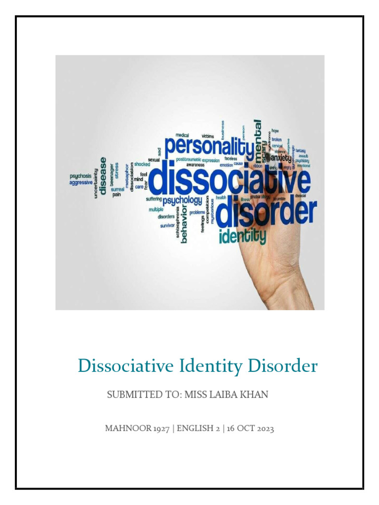 DISSOCIATIVE IDENTITY DISORDER MEANING intelligence overview