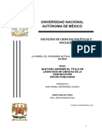 Universidad Nacional Autónoma DE México: Facultad de Ciencias Políticas Y Sociales