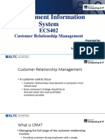 ECS402 - Fundamental of MIS - CRM