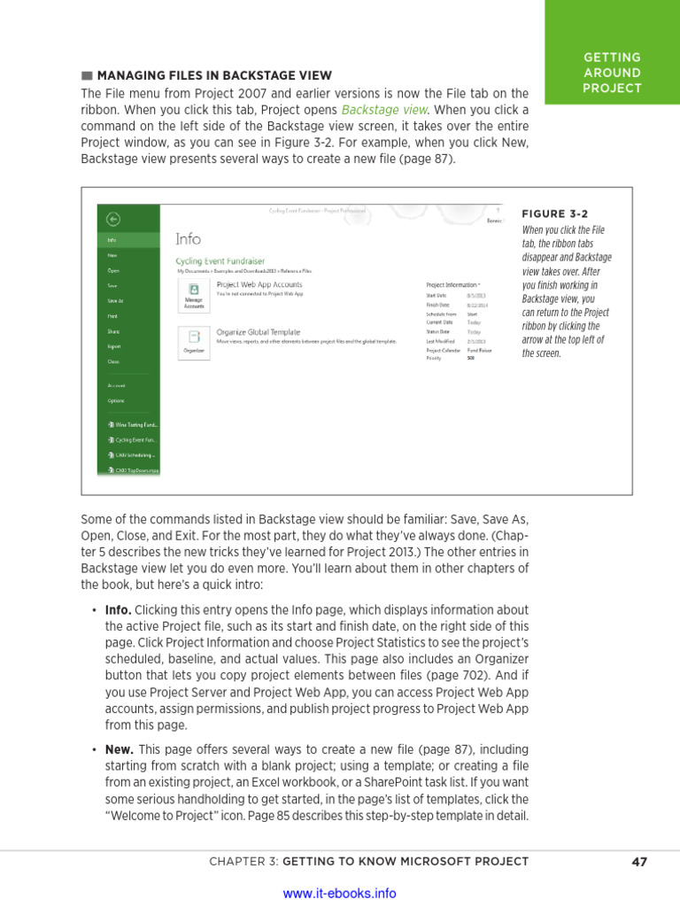Navigating Microsoft Project 2013 Basics | PDF | Share Point | Menu ...