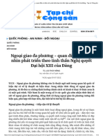 Ngoại giao đa phương - quan điểm và tầm nhìn phát triển theo tinh thần Nghị quyết Đại hội XIII của Đảng - Tạp chí Cộng sản