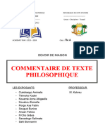 Commentaire de Texte Philo - Ouedraogo