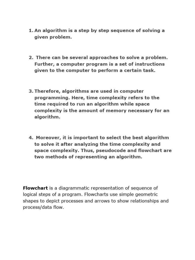 Flowchart Is A Diagrammatic Representation of Sequence of Logical Steps ...