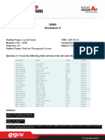 DBMS Worksheet 3 