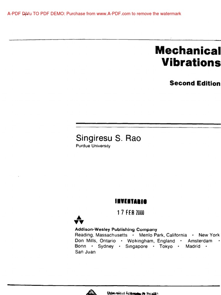 Mechanical Vibrations - S S Rao | PDF | Qur'an | Islam