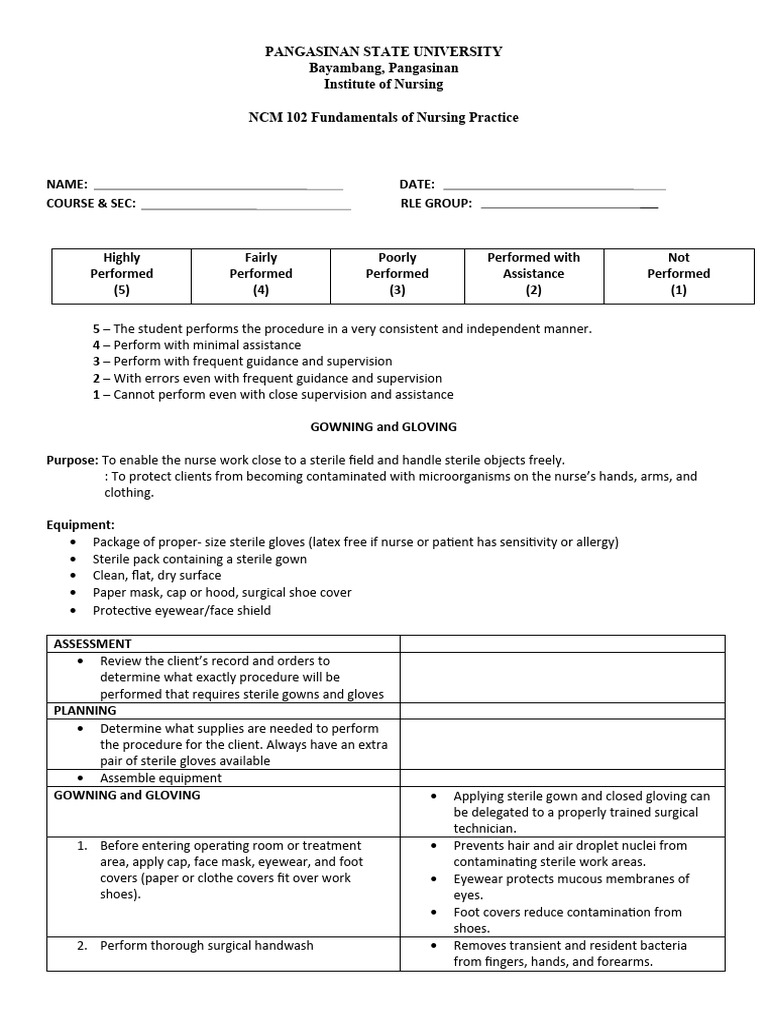 Gowning and Gloving | PDF | Hand | Glove
