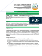 Modelo Programa de Disciplina - Direito Processual Civil I