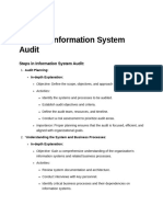 Steps in Information System Audit