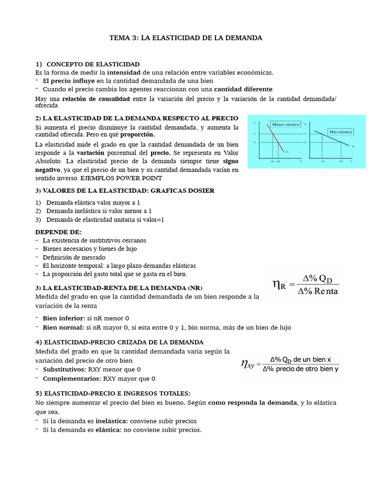 Elasticidad de la Demanda y Oferta | PDF | Elasticidad (economía ...
