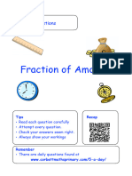 C6 Maths Fractions of Amounts Worksheet 1 PDF