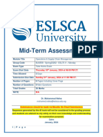 Supply Chain Mid-Term EXAM