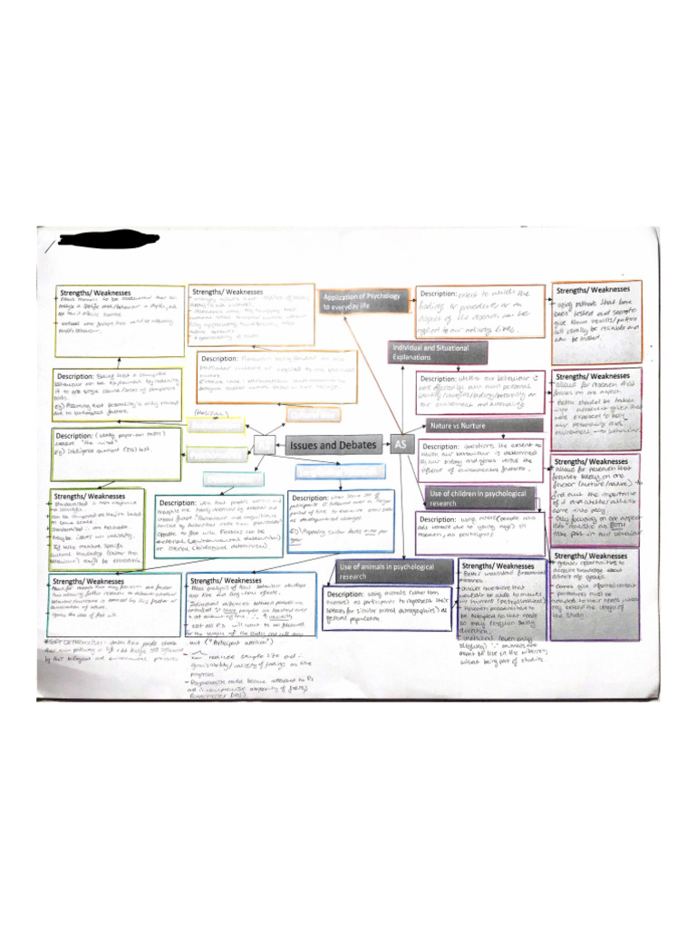 Mind Map Issues and Debates As A Level | PDF