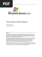 Active Directory LDAP Compliance: Microsoft Corporation Published: October 2003