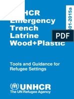 D401-2015a Emergency Trench Latrine Design Wood and Plastic (UNHCR, 2015)