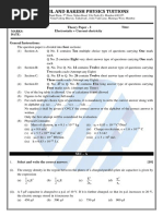 2 - Electrostatic + Current Electricity - BOARD Theory Paper - 2