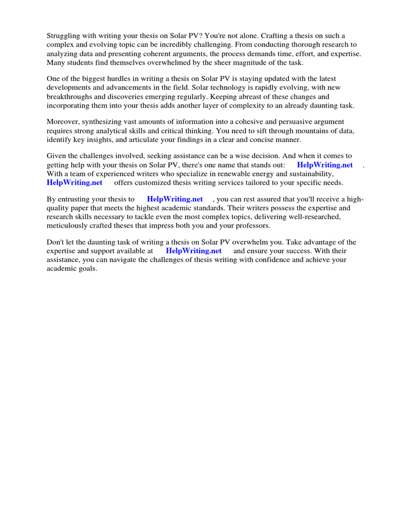 Thesis On Solar Pv Pdf Solar Power Photovoltaics