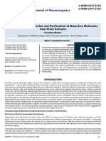 Phytochemical Extraction and Purification of Bioactive Molecules From Plant Extracts