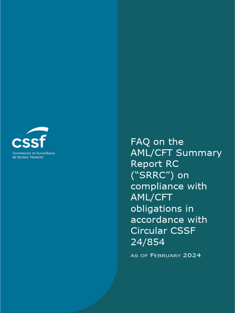 FAQ on CSSF 24/854 SRRC Compliance | PDF | Money Laundering | Justice