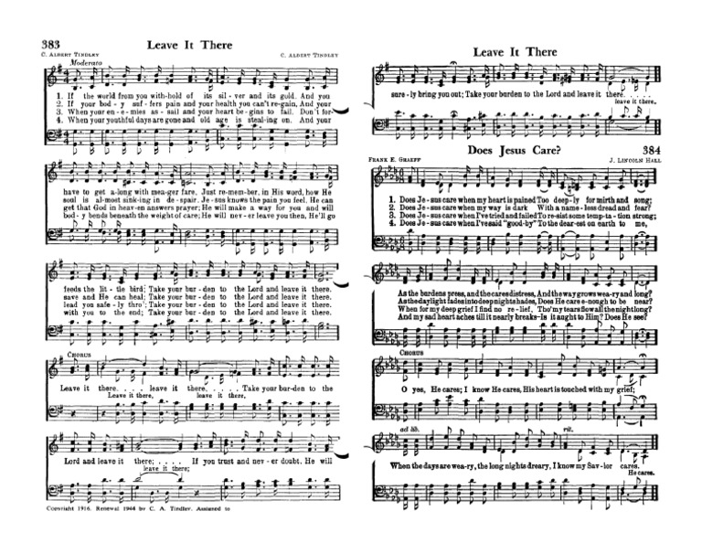 Leave it there lyrics pdf