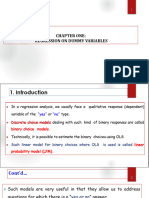 Econometrics II Chapter One